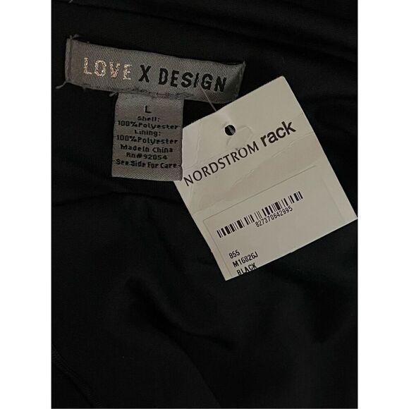 Nordstrom Love X Design Sleeveless Black Cocktail Formal Wedding Dress Large NWT - Picture 5 of 5